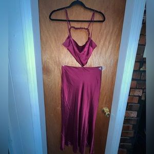 Purple maxi elegant dress